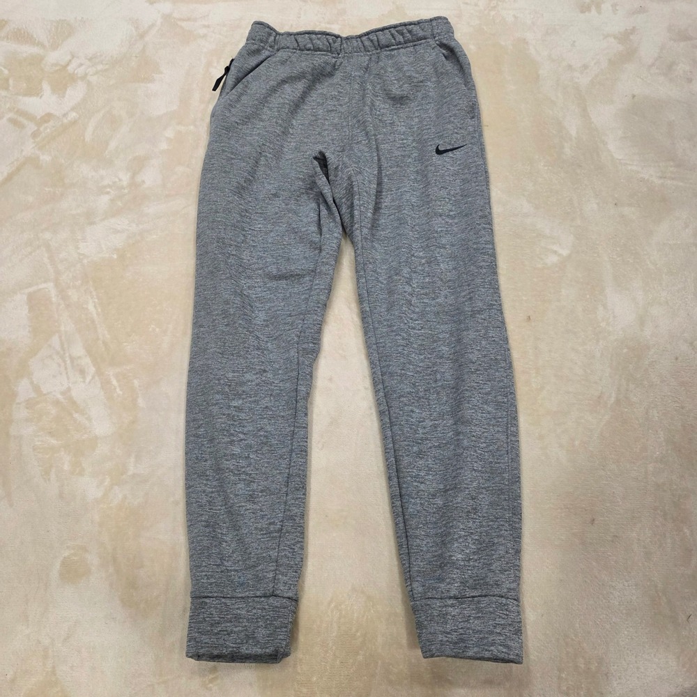 Nike Men's Small Therma-FIT Fleece Tapered Jogger Sweatpants Heather Gray